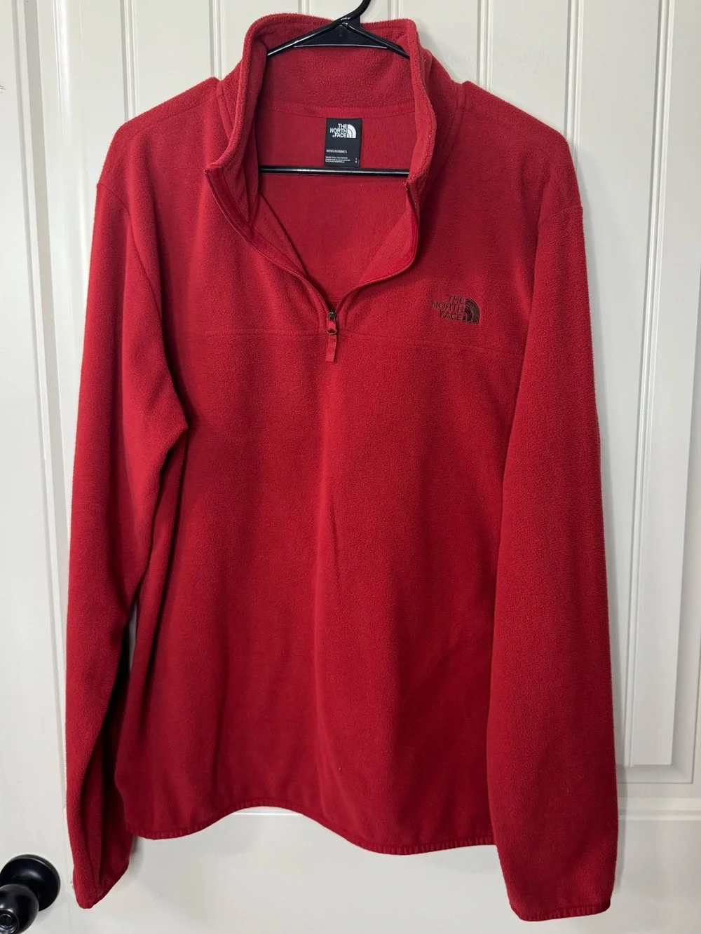 NORTH FACE 🏔️ Men’s Soft Fleece 3/4 Zip-Up Pullover Hoodie (Size Large)